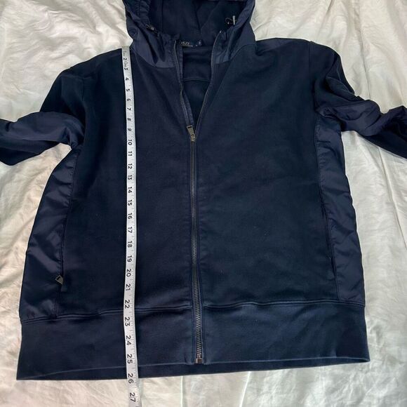 Polo Ralph Lauren Navy Mixed Media Full Zip Jacket Men’s Medium Modern Gropcore - Picture 6 of 9